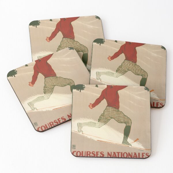Item preview, retro la chaux de fonds courses nationales suisses de ski vintage reclame designed and sold by CorasPosters.