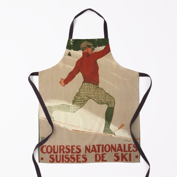 Item preview, retro la chaux de fonds courses nationales suisses de ski vintage reclame designed and sold by CorasPosters.
