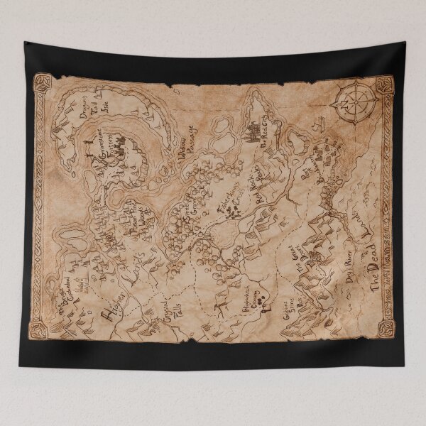 Item preview, Tattered Fantasy Map designed and sold by Brina Williamson.