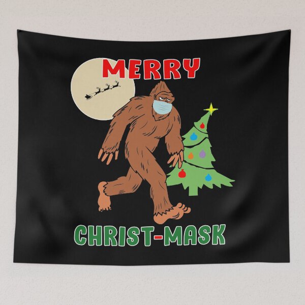 Item preview, Merry Christmask Sasquatch Mask Social Distance. designed and sold by MAXXEXCHANGE.