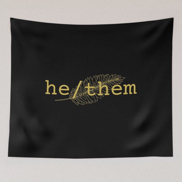 Item preview, He/them pronouns indicator designed and sold by campfiredesigns.