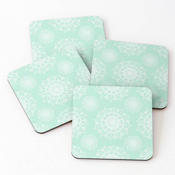 Item preview, Hand Drawn White Mandala Pattern - Magic Mint designed and sold by MysticMagpie.