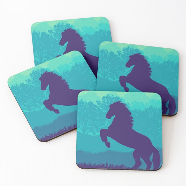 Item preview, Rearing horse in blue designed and sold by ShyflyerArts.