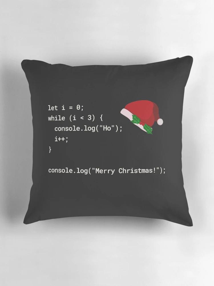 Thumbnail 3 of 4, Pillow, Christmas Code | Web Developer JavaScript designed and sold by GamerGetup.