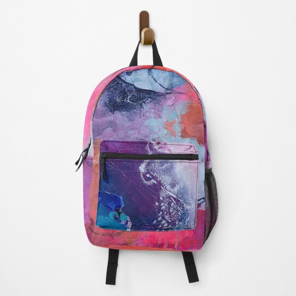 Item preview, Bold and bright colorful abstract art Pink Purple Orange Blue Magenta designed and sold by Juli Hill.