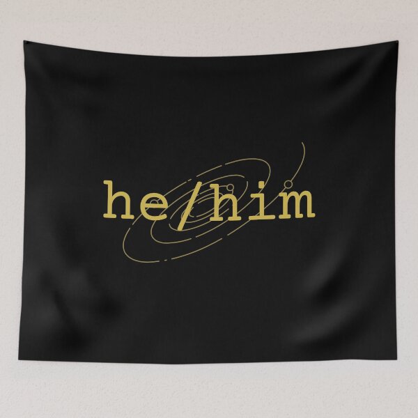 Item preview, He/him pronouns indicator - for allies or transgender friends! designed and sold by campfiredesigns.