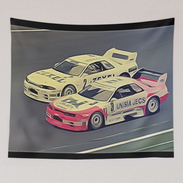 Item preview, ZEXEL & UNISIA JECS Skyline GT-R Duo Poster – Classic JDM Racing Art designed and sold by Road To Track.