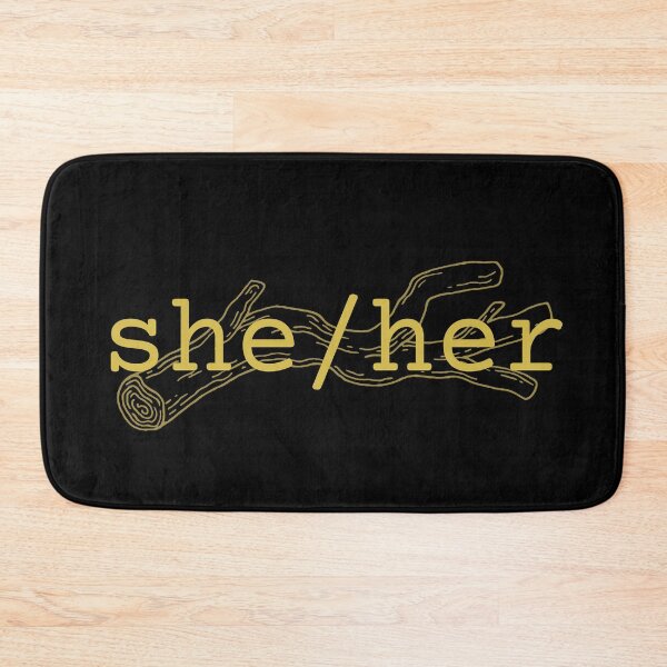 Item preview, She/her pronouns indicator - for allies or transgender friends! designed and sold by campfiredesigns.