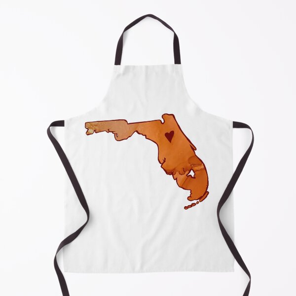 Item preview, Love Florida heart Orange: made from alcohol ink painting  designed and sold by herzart.