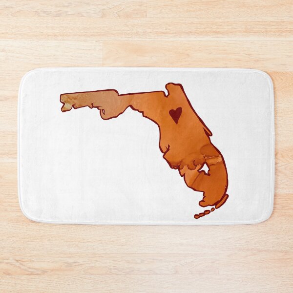 Item preview, Love Florida heart Orange: made from alcohol ink painting  designed and sold by herzart.