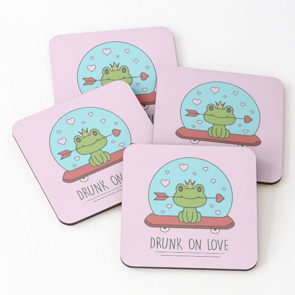 Item preview, Cute Frog on Skateboard Drunk on love  designed and sold by grofith22.
