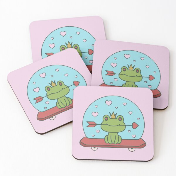 Item preview, Cute Frog on Skateboard Drunk on love  designed and sold by grofith22.