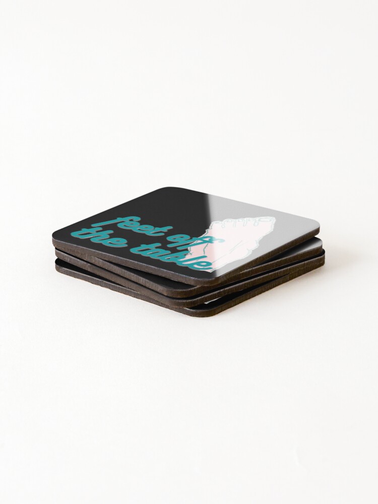 Thumbnail 4 of 5, Coasters (Set of 4), Feet Off The Table Funny designed and sold by DesignsofNote.