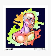 Blue Human Photographic Print