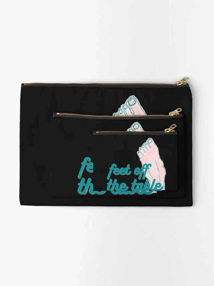 Thumbnail 2 of 4, Zipper Pouch, Feet Off The Table Funny designed and sold by DesignsofNote.
