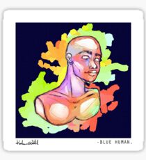 Blue Human Sticker