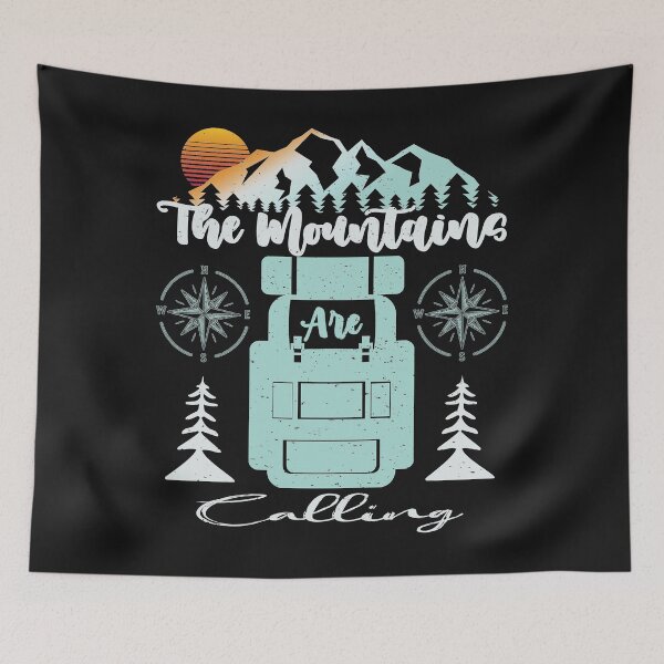 Item preview, The Mountains Are Calling Vintage gift,  Family camping   designed and sold by Art Masterpiece ⭐⭐⭐⭐⭐.