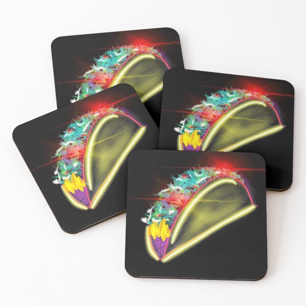 Item preview, Neon Space Taco designed and sold by ColorBombed.