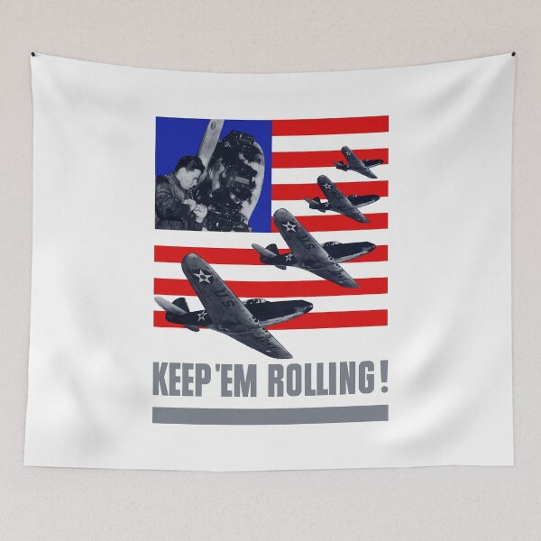 Artikelvorschau, Flugzeuge – Keep 'Em Rolling! entworfen und verkauft von warishellstore.