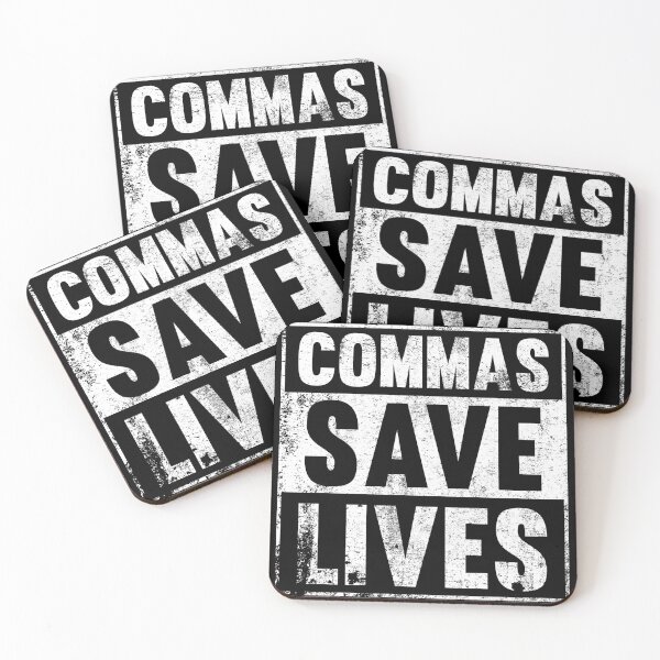 Item preview, Comma Saves Live Author Poets  and Writers Gifts Writing  designed and sold by Rzelemenz.