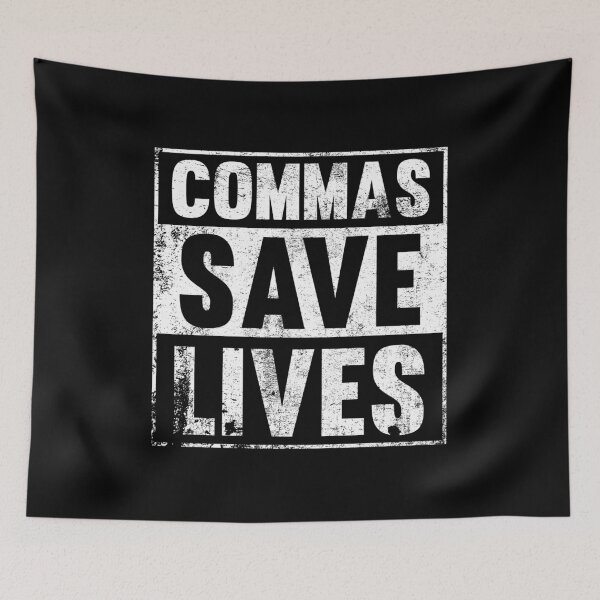 Item preview, Comma Saves Live Author Poets  and Writers Gifts Writing  designed and sold by Rzelemenz.
