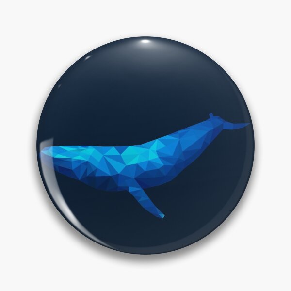 Item preview, Ballena geométrica en azul oscuro designed and sold by Vectoraw.