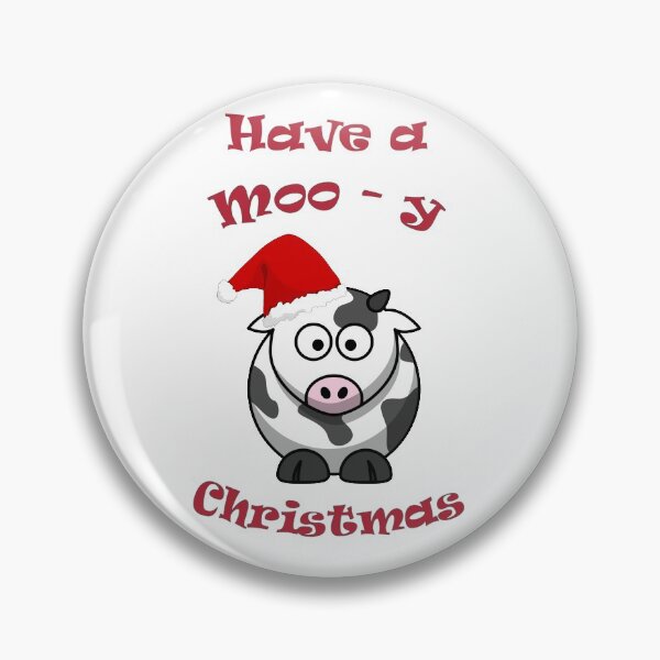 Item preview, Have a Moo - y Christmas - Santa Cow designed and sold by ittybittyowl.