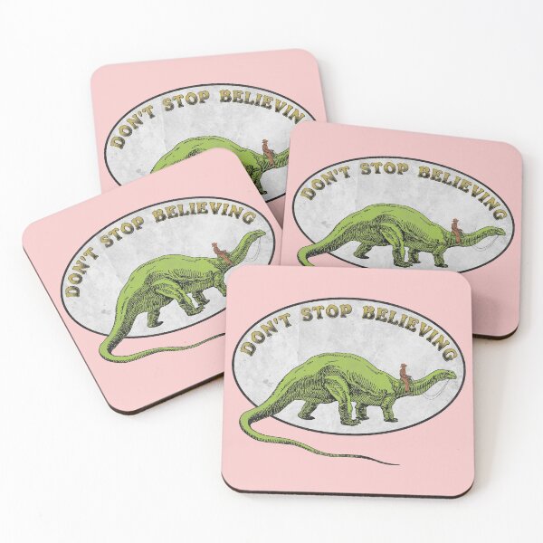 Item preview, Don't Stop Believing You Brontosaurus Cowboy designed and sold by Pinnacle of Decadence.