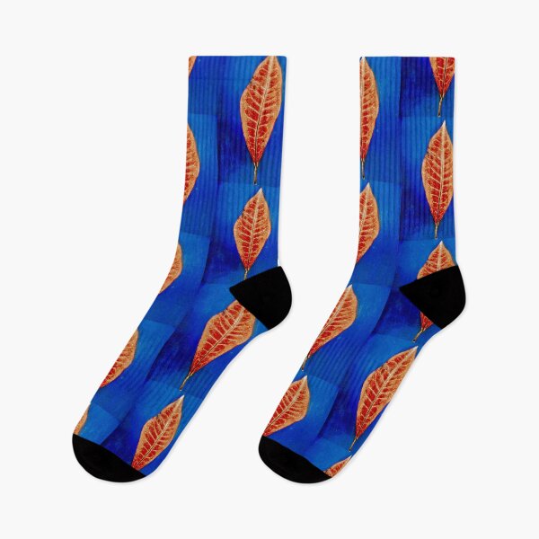 Item preview, Red Leaf on Blue Background designed and sold by Shulie1.