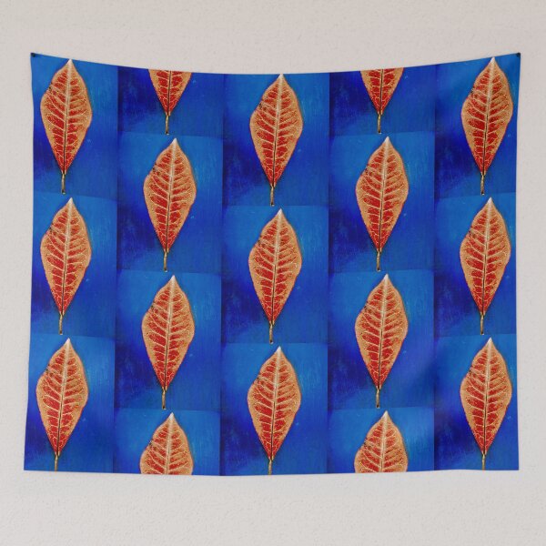 Item preview, Red Leaf on Blue Background designed and sold by Shulie1.
