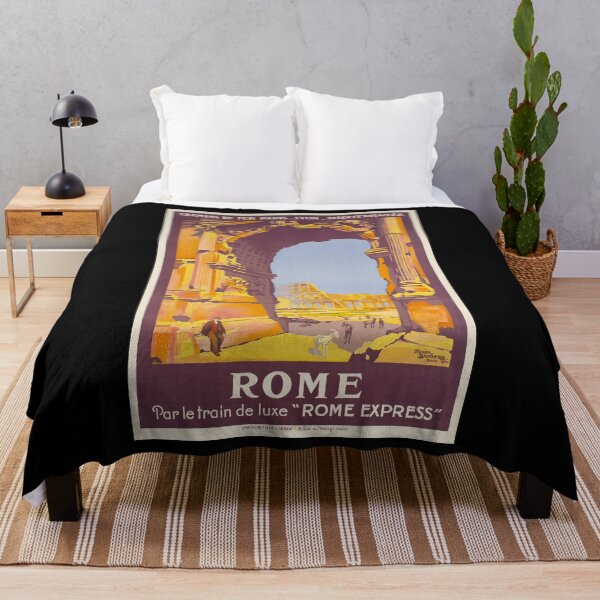 Item preview, retro rome par le train de luxe rome express plm vintage reclame designed and sold by CorasPosters.