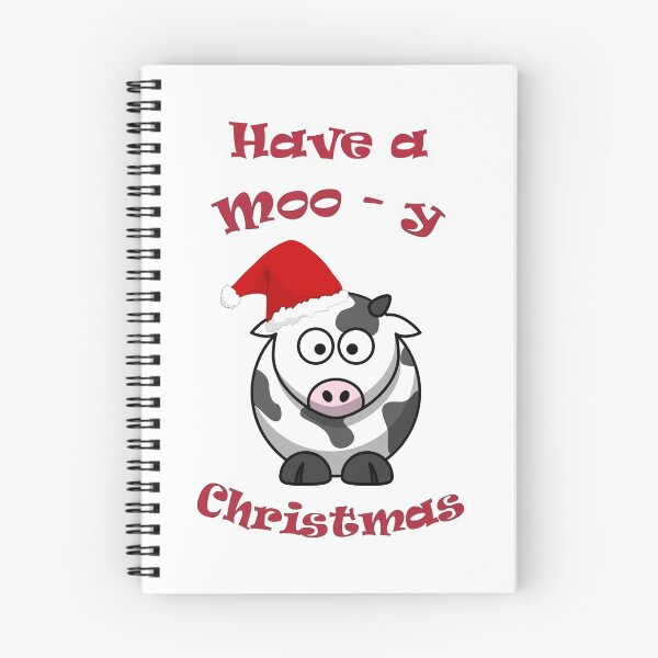 Item preview, Have a Moo - y Christmas - Santa Cow designed and sold by ittybittyowl.