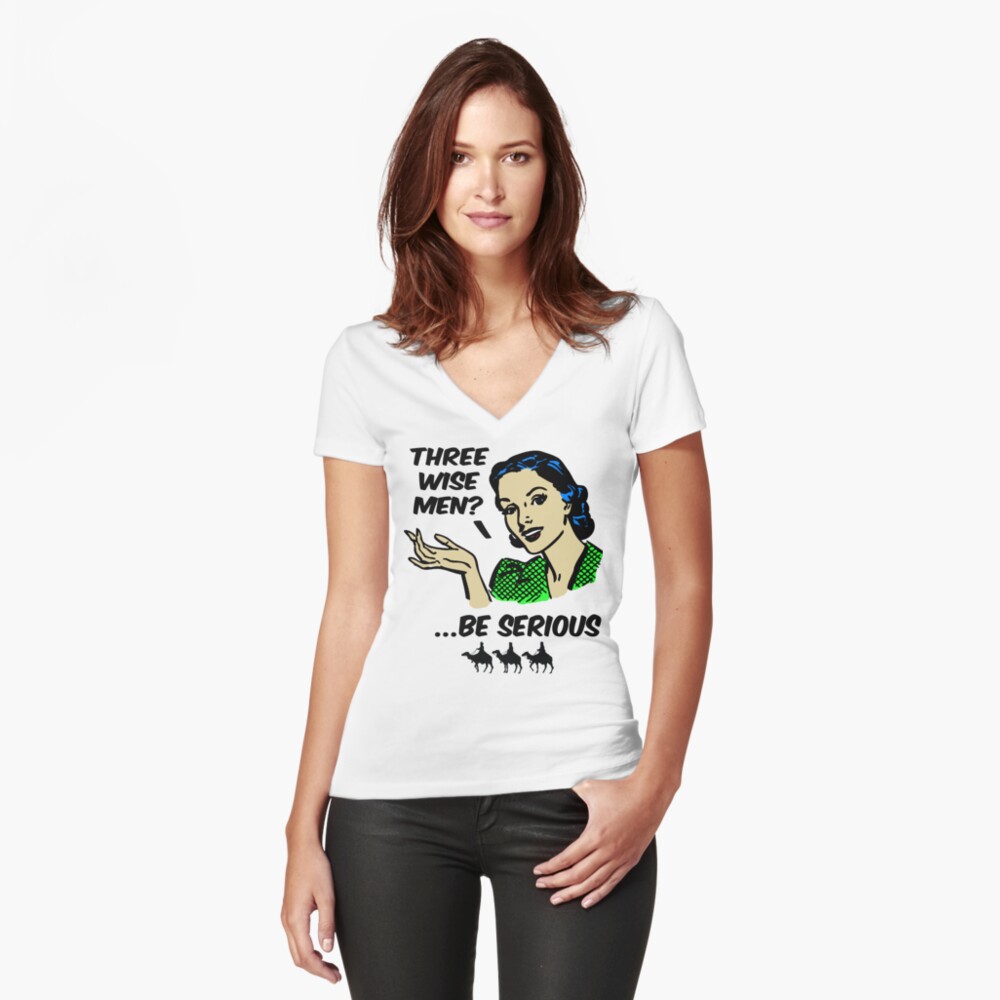 Item preview, Fitted V-Neck T-Shirt designed and sold by KerlZ.