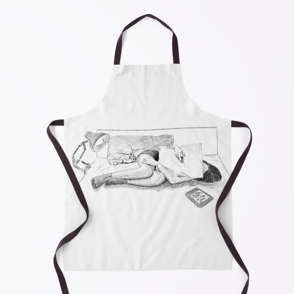 Item preview, Illustration of a girl lying on the bed hugging a pillow designed and sold by iswenyi.