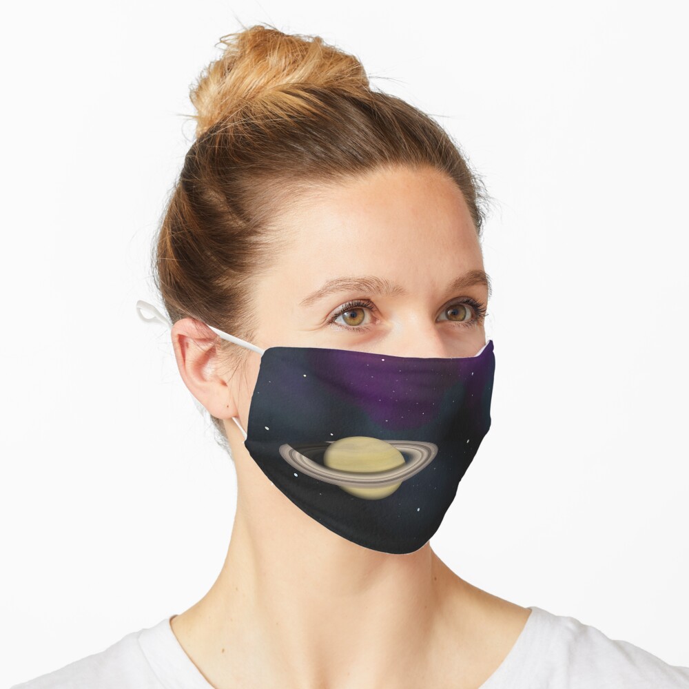 Saturn - Alien Ring Planet and Galaxy Mask