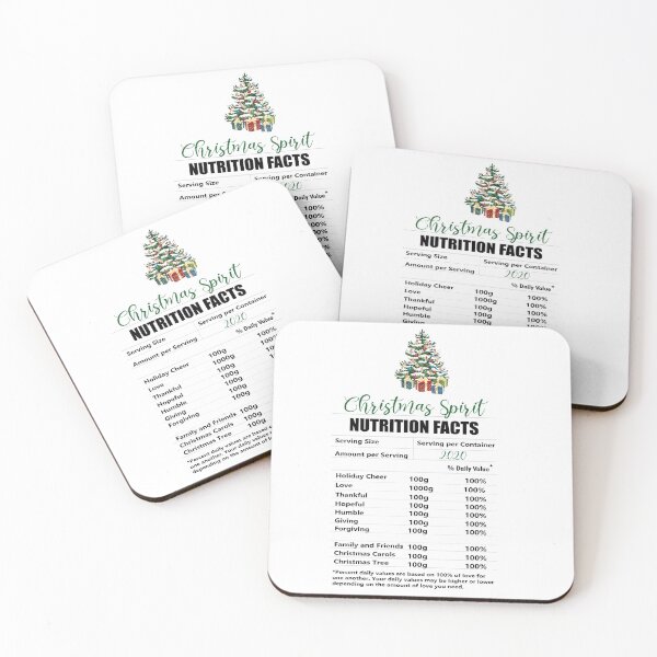 Item preview, Christmas Nutritional Facts, Spirit of Christmas, Funny Nutrition Label Facts, Christmas 2020 designed and sold by GypsyMagic.