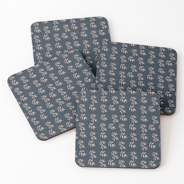 Item preview, Wispy Wheat Bouquet Accent Pattern in Navy Blue designed and sold by BissyCollective.