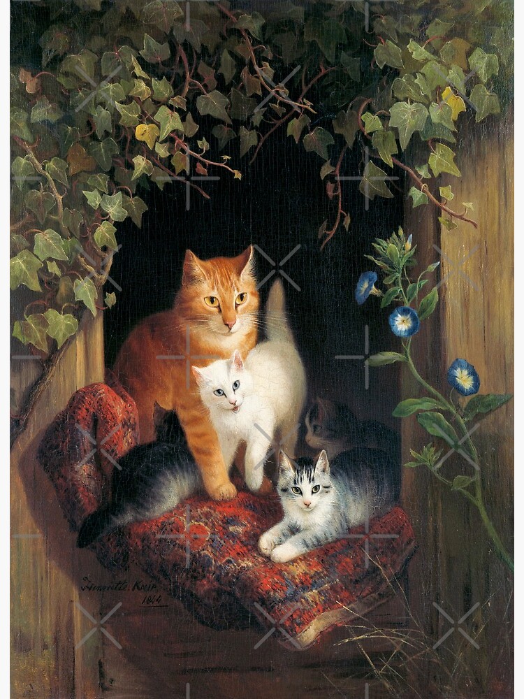 Galeriedruck for Sale mit Renacentistische Katzen malen mittelalterlich  von Anime and More