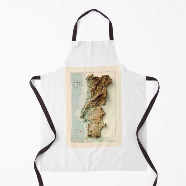 Item preview, 1906 Portugal Relief Map 3D digitally-rendered designed and sold by ThinkAboutMaps.