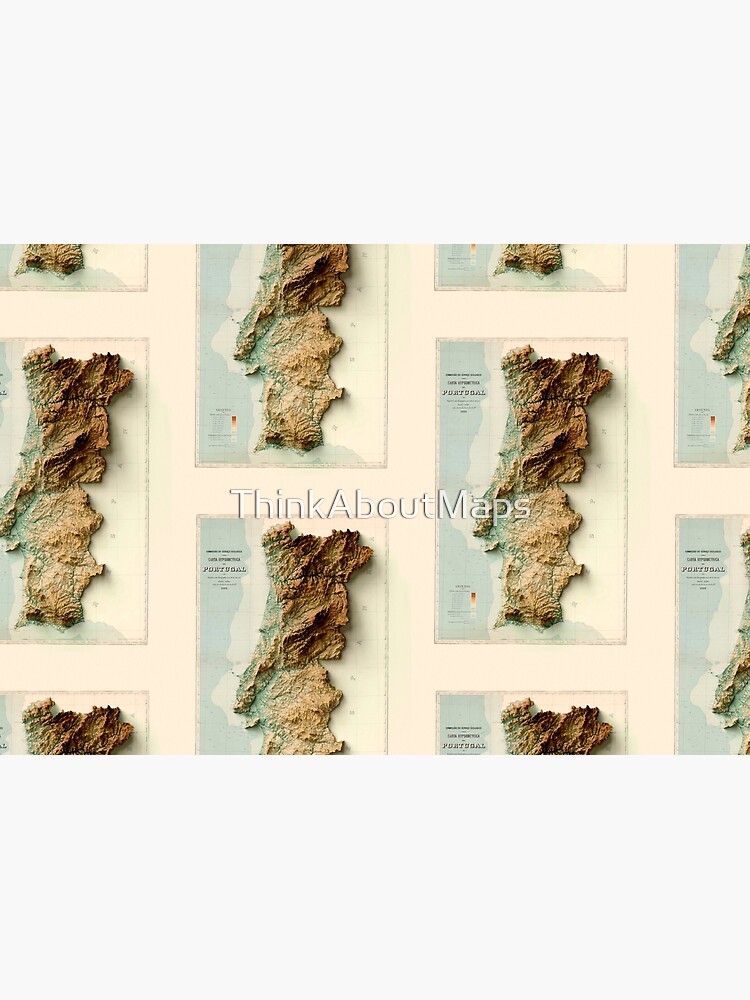 Photo Portugal relief map