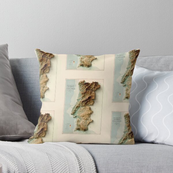Item preview, 1906 Portugal Relief Map 3D digitally-rendered designed and sold by ThinkAboutMaps.