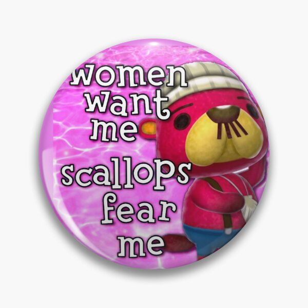 Item preview, Pascal : Women want him, scallops fear him (water background pink) designed and sold by AwkwardBadger.