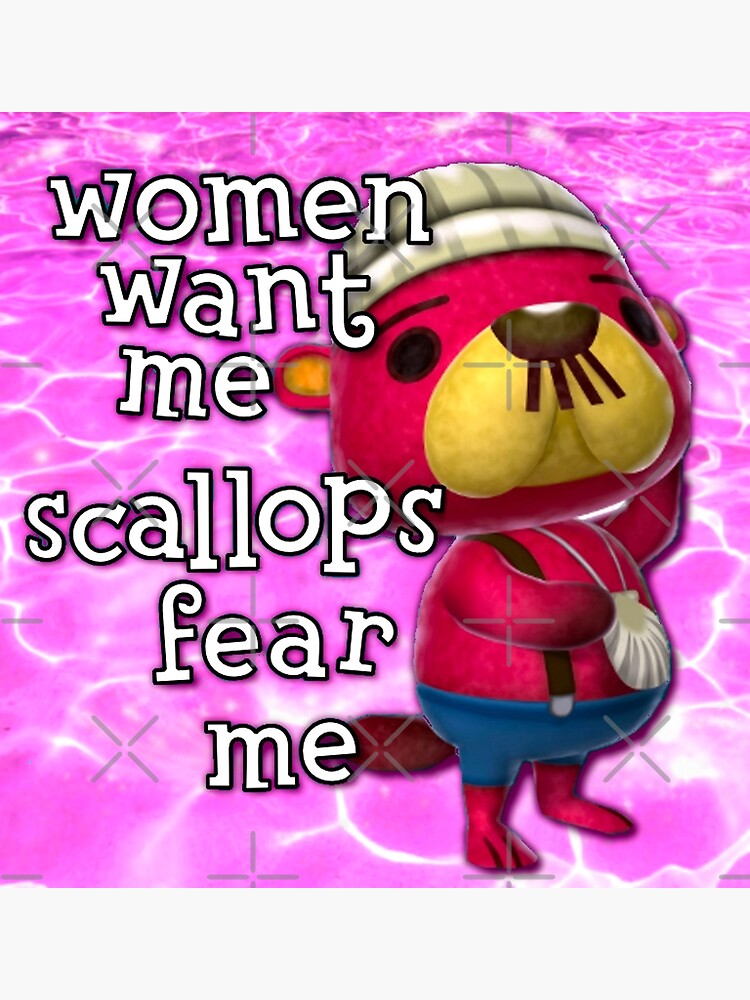Discover Pascal : Women want him, scallops fear him (water background pink) Premium Matte Vertical Poster
