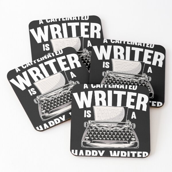 Item preview, A Caffeinated Writer is a Happy Writer Author Writers Gifts  designed and sold by Rzelemenz.