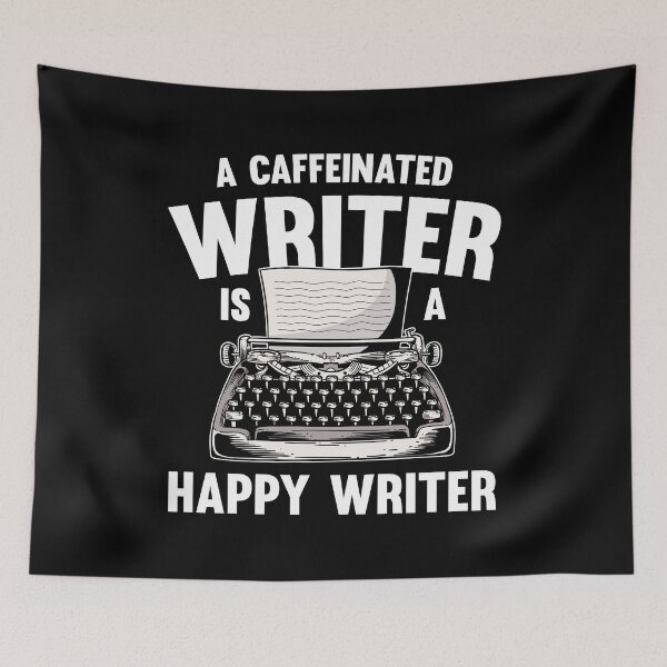 Item preview, A Caffeinated Writer is a Happy Writer Author Writers Gifts  designed and sold by Rzelemenz.