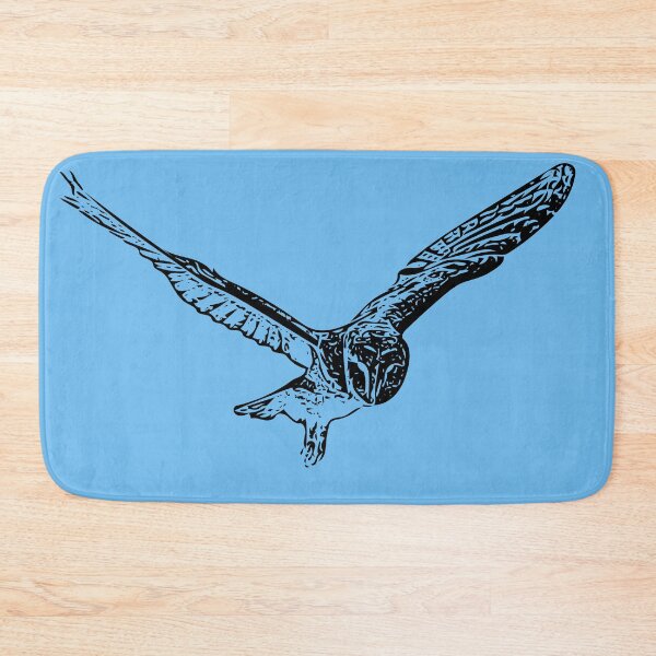 Item preview, Barn Owl Flying Black Print designed and sold by designsasstultd.