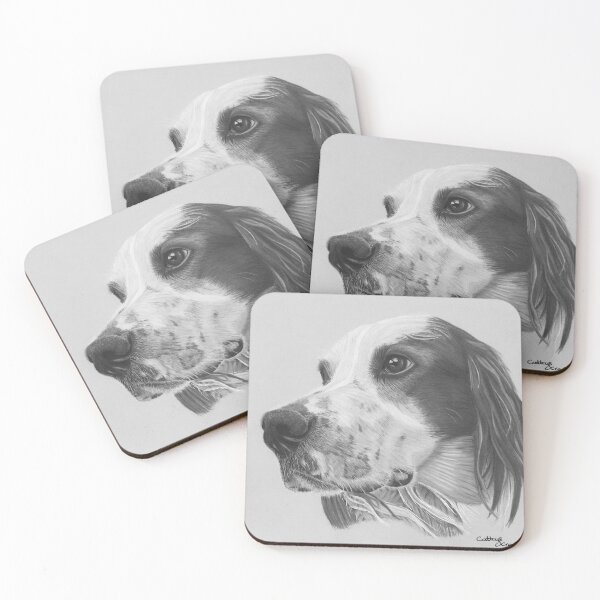 Item preview, Monochrome Irish Red and white Setter designed and sold by cathyscreations.
