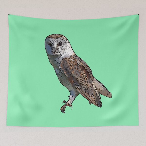 Item preview, Barn Owl Black Alternate Print designed and sold by designsasstultd.
