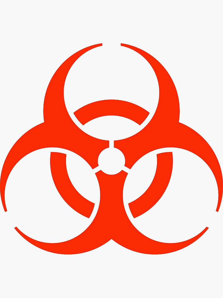 "Bio Hazard. DANGER, WARNING, Symbol, Biological hazard, BIOHAZARD, Red