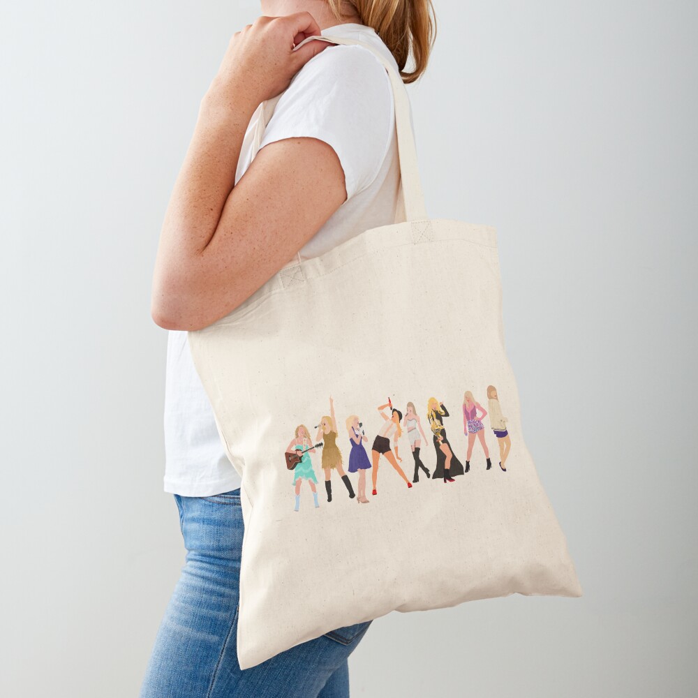 Discover Taylor Swift Eras Sticker Tote Bag, famous singer Tote Bag